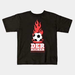 Der Kicker - Schwarz - Fußballer - Fußball Spieler Kids T-Shirt